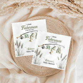 Servilleta De Papel Little Fishman Clothesline Fishing Baby Shower