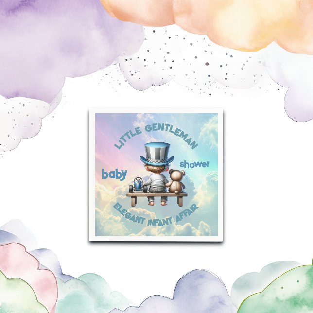 Servilleta De Papel Little Gentleman Baby Shower | (Subido por el creador)