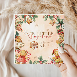 Servilleta De Papel Little Gingerbread Christmas 1st Birthday