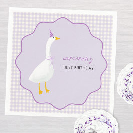 Servilleta De Papel Little Goose Gingham First Birthday