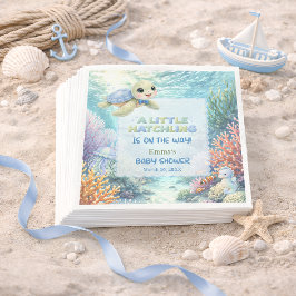 Servilleta De Papel Little Hatchling Sea Turtle Ocean Baby Shower