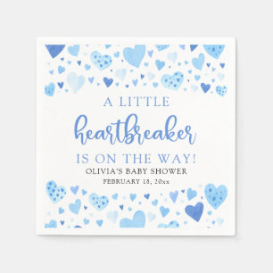 Servilleta De Papel Little Heartbreaker Blue Valentine Baby Shower