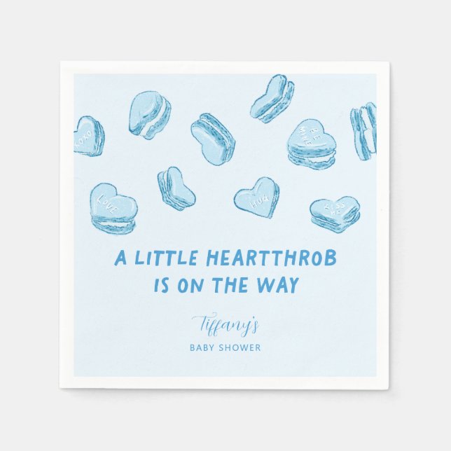 Servilleta De Papel Little Heartthrob Valentine Baby Shower Napkins (Anverso)