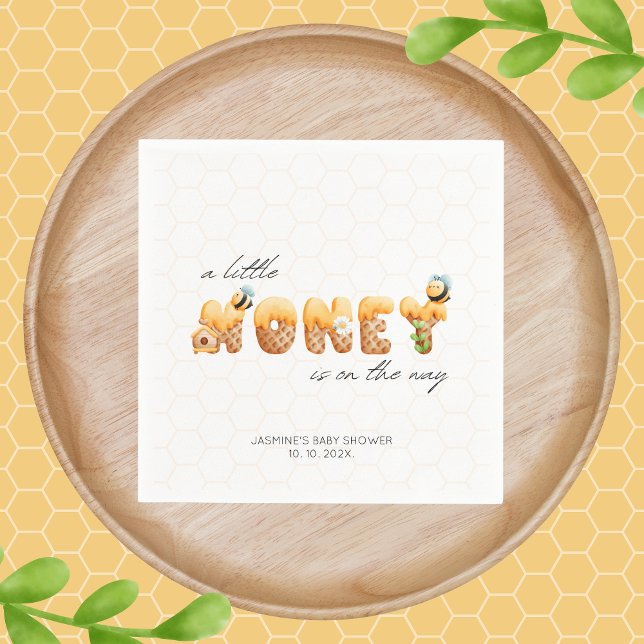 Servilleta De Papel Little Honey Bee Baby Shower (Subido por el creador)
