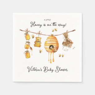 Servilleta De Papel Little Honey Bee Baby Shower clothline