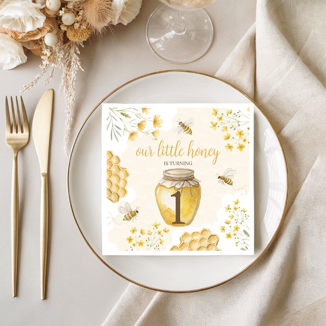 Servilleta De Papel Little Honey Birthday Paper Napkins (Subido por el creador)