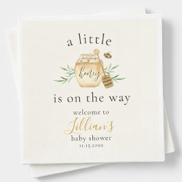 Servilleta De Papel Little Honey Is On The Way Bee Baby Shower
