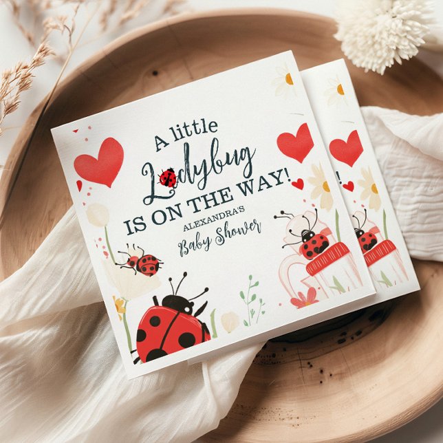Servilleta De Papel Little Ladybug Chica Baby Shower (Subido por el creador)