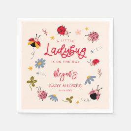 Servilleta De Papel Little Ladybug Insect Baby Shower