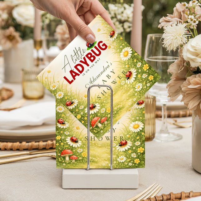 Servilleta De Papel Little Ladybug Meadow Celebration Baby Shower (Subido por el creador)