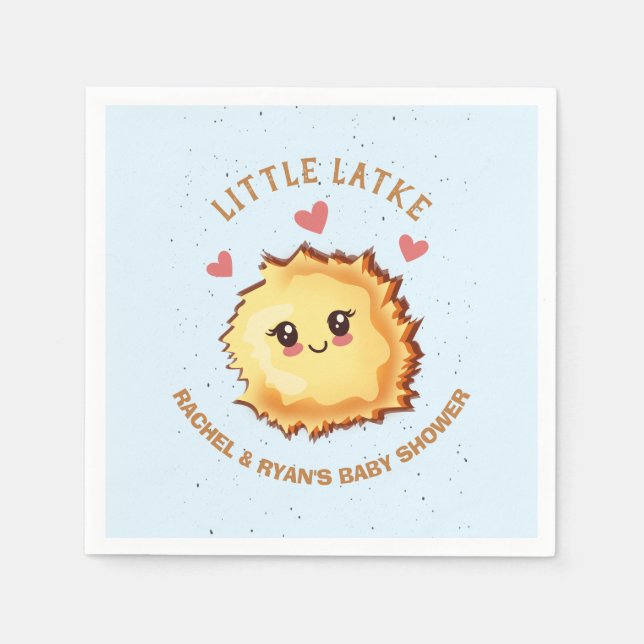 Servilleta De Papel Little Latke Hanukkah Baby Shower (Anverso)