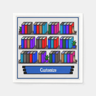 Servilleta De Papel Little Library Book Club White