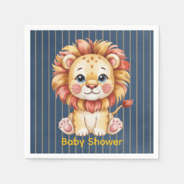 Servilleta De Papel Little Lion Boy Baby Shower