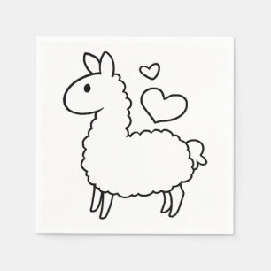 Servilleta De Papel Little Llama Silhouette