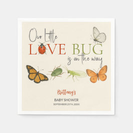 Servilleta De Papel Little Love Bug Baby Shower Butfly