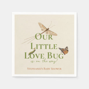 Servilleta De Papel Little Love Bug Baby Shower Gender Neutral