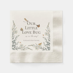 Servilleta De Papel Little Love Bug Baby Shower Gender Neutral
