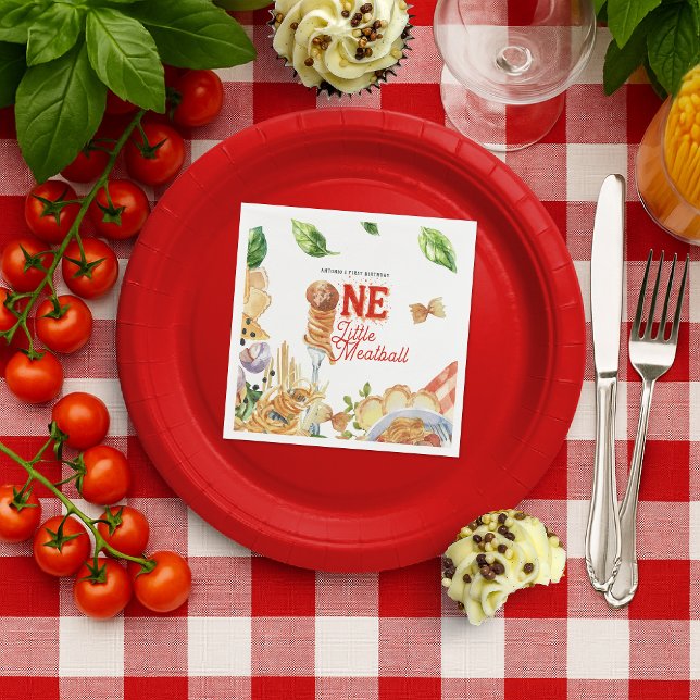 Servilleta De Papel Little Meatball | Holy Ravioli First Birthday (Subido por el creador)