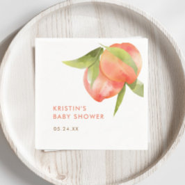 Servilleta De Papel Little Peach Chica Baby Shower Fruit