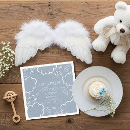 Servilleta De Papel Little Piece of Heaven Blue Thank You Napkins