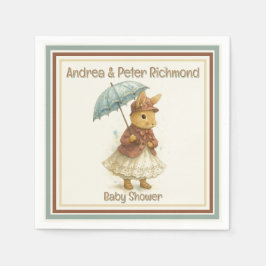 Servilleta De Papel Little Rabbit Baby Shower for Girl