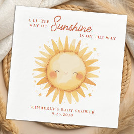 Servilleta De Papel Little Ray of Sunshine Boho Cute Sun Baby Shower