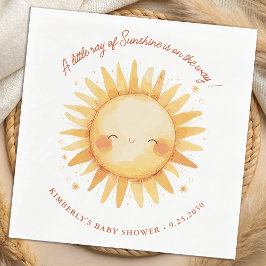 Servilleta De Papel Little Ray of Sunshine Boho Sun Cute Baby Shower
