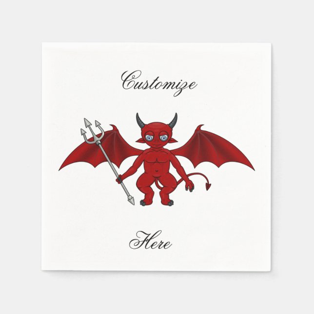 Servilleta De Papel Little Red Devil Thunder_Cove (Anverso)