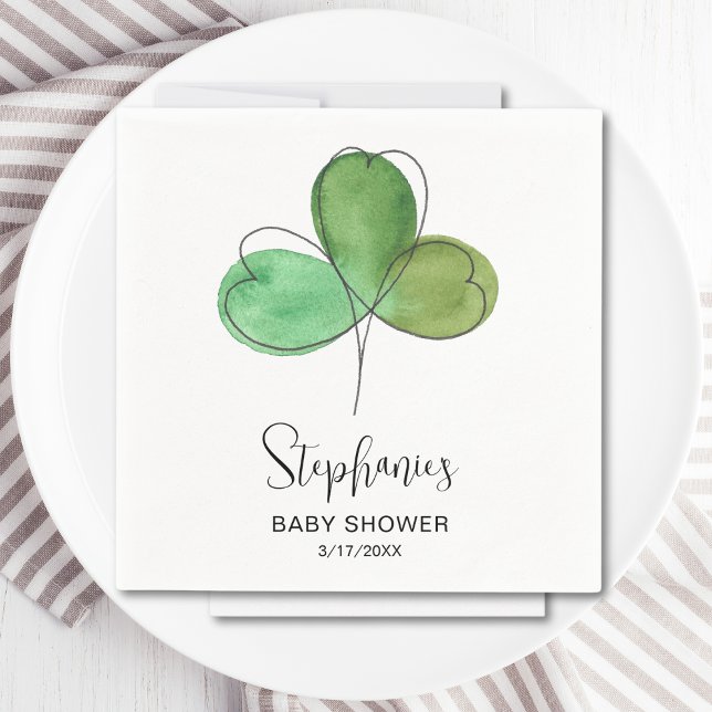 Servilleta De Papel Little Shamrock Baby Shower (Subido por el creador)