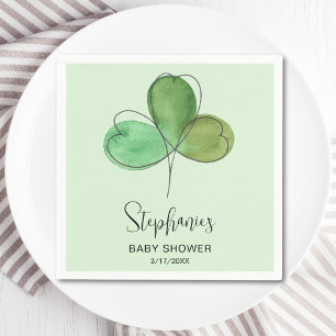 Servilleta De Papel Little Shamrock Green Baby Shower