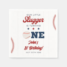 Servilleta De Papel Little Slugger Baseball 1st Birthday