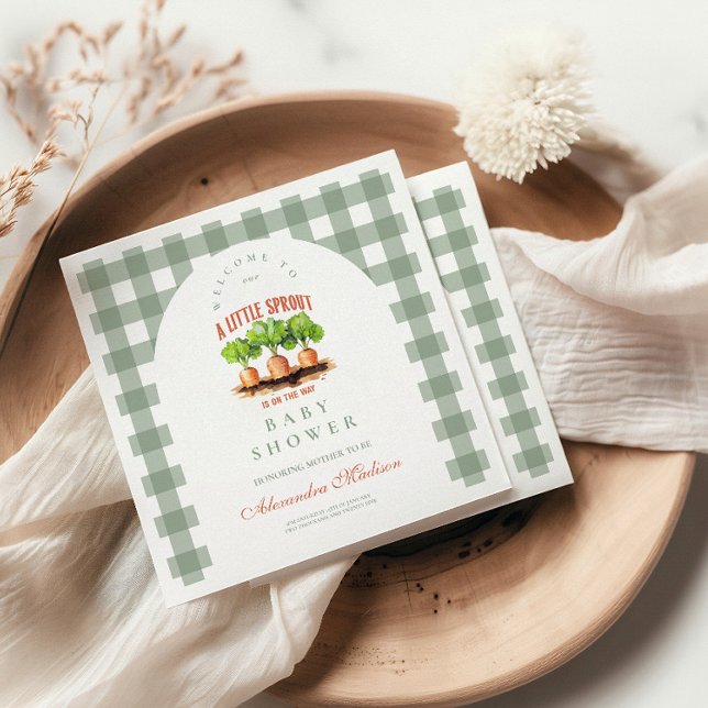 Servilleta De Papel Little Sprout Baby Shower (Subido por el creador)