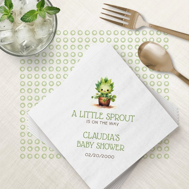 Servilleta De Papel Little Sprout Baby Shower (Subido por el creador)