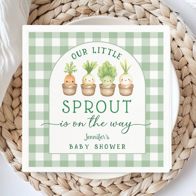 Servilleta De Papel Little Sprout Baby Shower Paper Napkin (Subido por el creador)