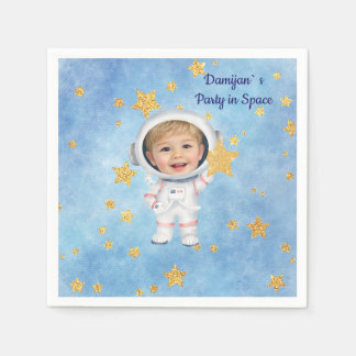 Servilleta De Papel Little Star Astronaut Party Napkin