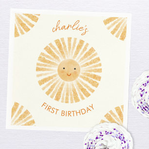 Servilleta De Papel Little Sunshine First Birday Personalizado