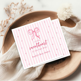 Servilleta De Papel Little Sweetheart Bow Baby Shower