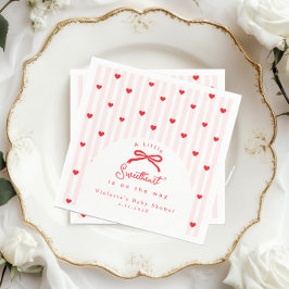 Servilleta De Papel Little Sweetheart Bow Valentines Baby Shower