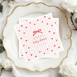 Servilleta De Papel Little Sweetheart Bow Valentines Baby Shower