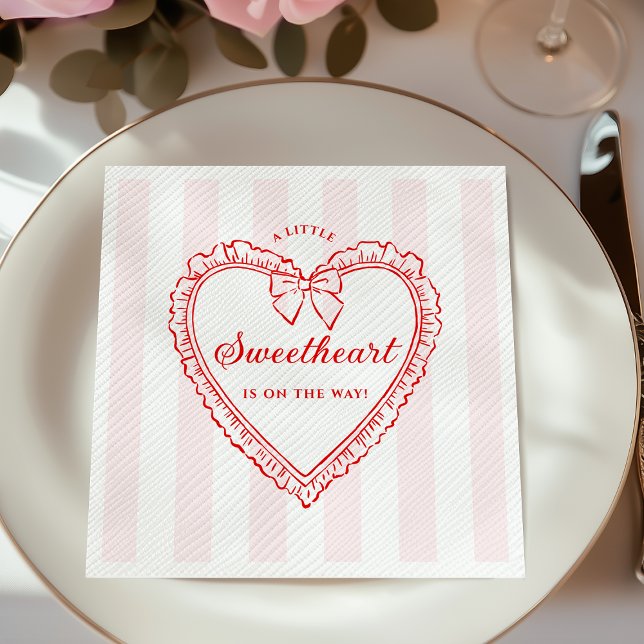 Servilleta De Papel Little Sweetheart Valentine Baby Shower (Subido por el creador)