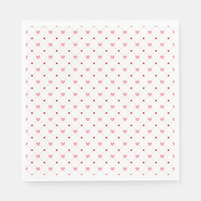 Servilleta De Papel Little Sweetheart Valentine's Baby Shower Pink   (Anverso)