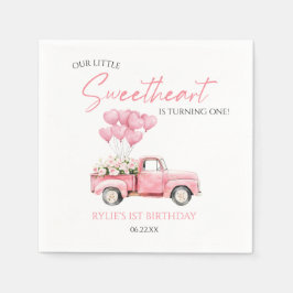 Servilleta De Papel Little Sweetheart Valentine's Day Birthday Party