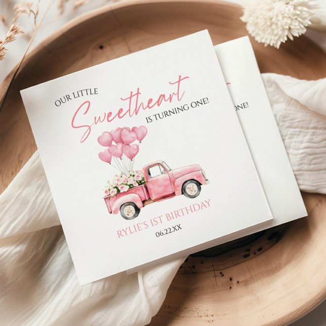 Servilleta De Papel Little Sweetheart Valentine's Day Birthday Party (Subido por el creador)