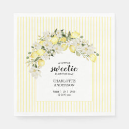 Servilleta De Papel Little Sweetie Lemon Yellow Baby Shower