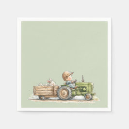 Servilleta De Papel Little Tractor Farm Birthday
