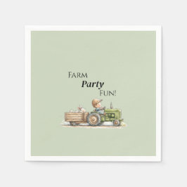 Servilleta De Papel Little Tractor Farm Birthday