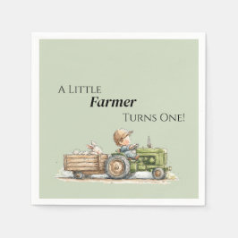 Servilleta De Papel Little Tractor Farm Birthday