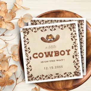 Servilleta De Papel Little Western Cowboy Baby Shower