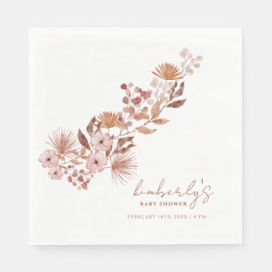 Servilleta De Papel Little Wildflower Boho   Baby Shower otoño