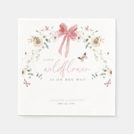 Servilleta De Papel Little Wildflower Butterfly Girl Baby Shower